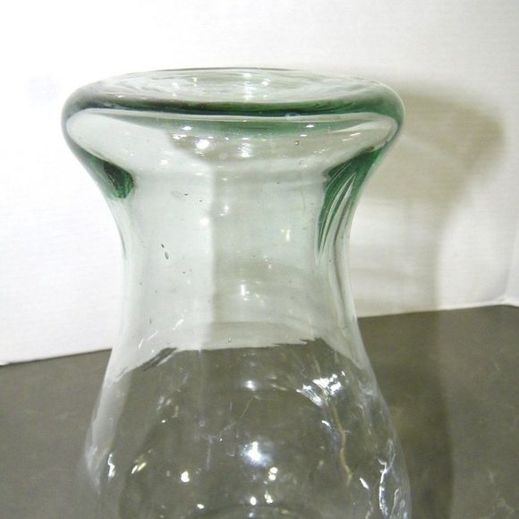 MEXICAN Hand Blown Clear Glass Vase Urn Shape 11" Tall NWT! - Picture 2 of 5